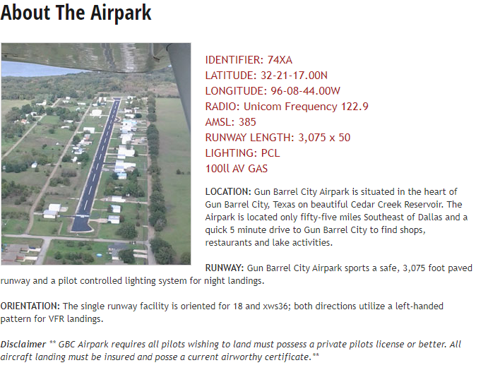 Gun Barrel City Airpark 6 update 1 CedarCreekLake.Online