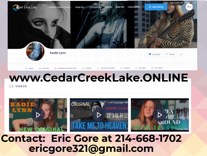CedarCreekLake.Online debuts CCL Music Factory at ETX Music Awards Sept. 15 6 promo2 cedarcreeklake.online