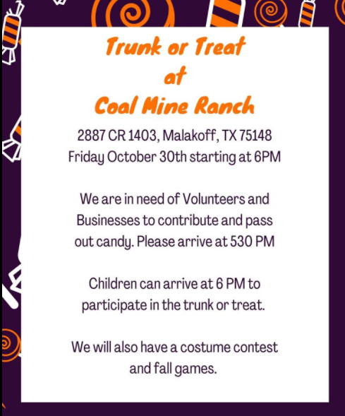 Trunk or Treat at Cool Mine Ranch 2 Trunk or Treat Cool Mine Park CedarCreekLake.Online