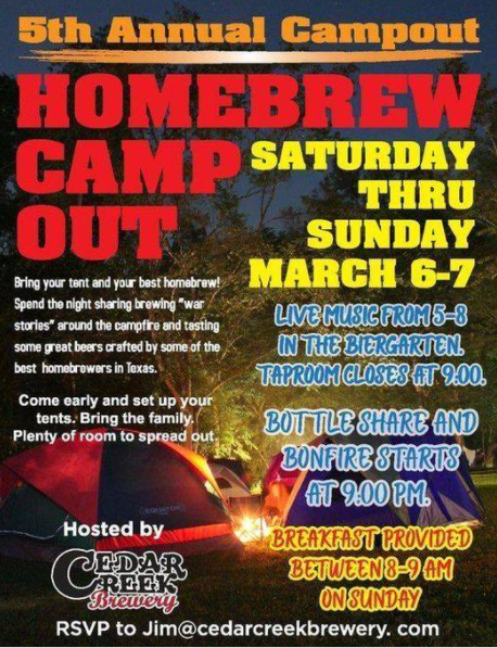 Homebrew Campout at Cedar Creek Brewery 1 homebrew campout CedarCreekLake.Online