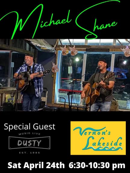 Michael Shane and Dusty at Vernon's Lakeside! 1 michael shane and dusty 1 CedarCreekLake.Online
