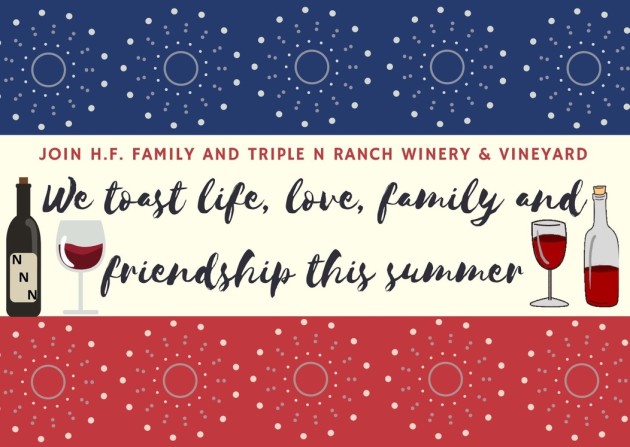 Join HF Family and Triple N Ranch Winery and Vineyard 1 hf family triple n ranch july 15 CedarCreekLake.Online