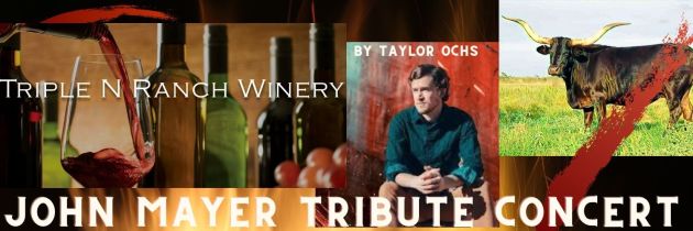 John Mayer Tribute Concert-featuring Taylor Ochs-back by popular demand 2 John Mayer Tribute Aug CedarCreekLake.Online