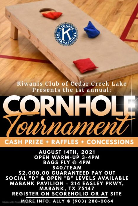 First Annual Cornhole Tournament 1 cornhole tournament CedarCreekLake.Online