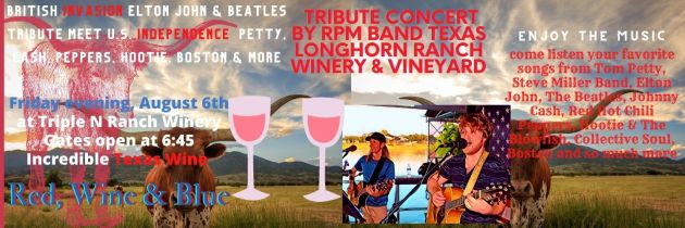 Red, Wine and Blue Tribute Concert at Triple N Ranch Winery 2 Red wine and blue CedarCreekLake.Online