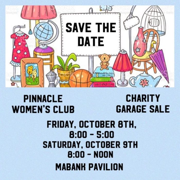 Pinnacle Women's Charity Garage Sale 2 pinnacle garage sale 2021 CedarCreekLake.Online
