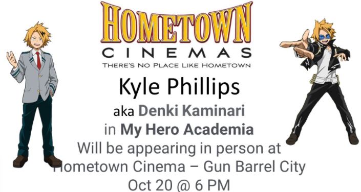 Kyle Phillips, aka Denki Kaminari, in My Hero Academia 1 Kyle Phillips CedarCreekLake.Online