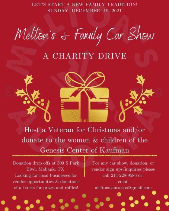 Melton's and Family Car Show-A Charity Drive 2 Meltons Christmas CedarCreekLake.Online