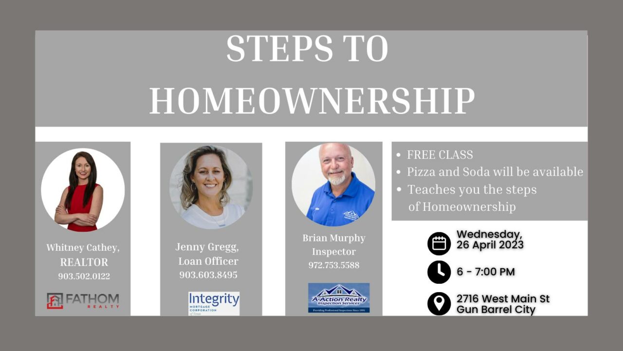 Steps To Home Ownership With Whitney Cathey Realtor 2 Steps To Home Ownership with CedarCreekLake.Online