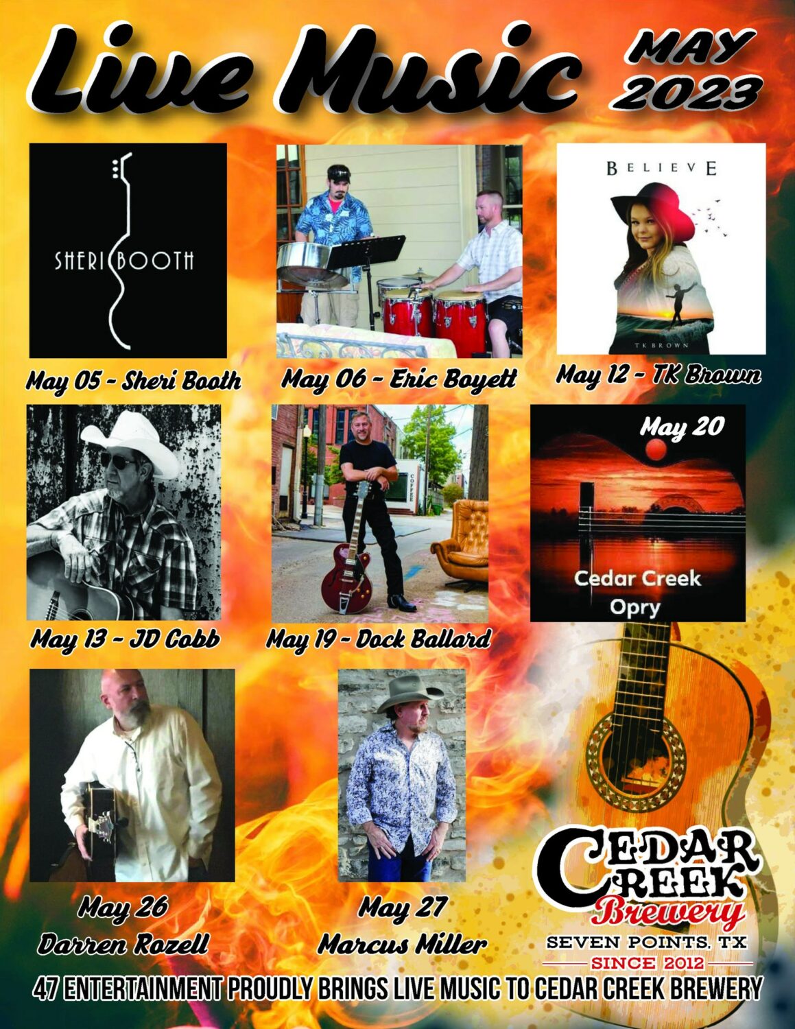 Cedar Creek Brewery Live Music For May 2 CCB May CedarCreekLake.Online