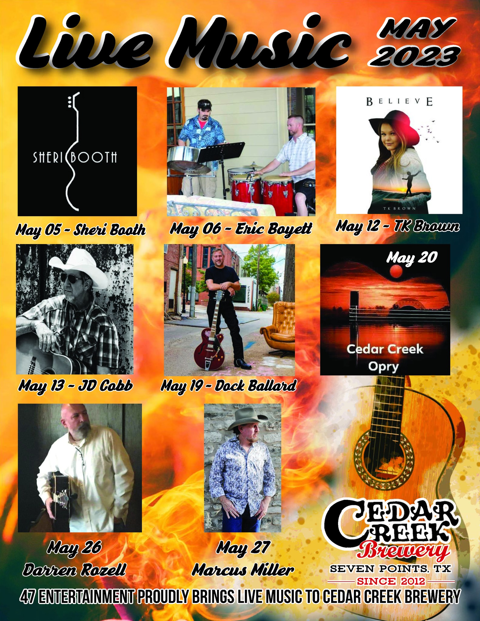 Cedar Creek Brewery Live Music For May 1 CCB May CedarCreekLake.Online