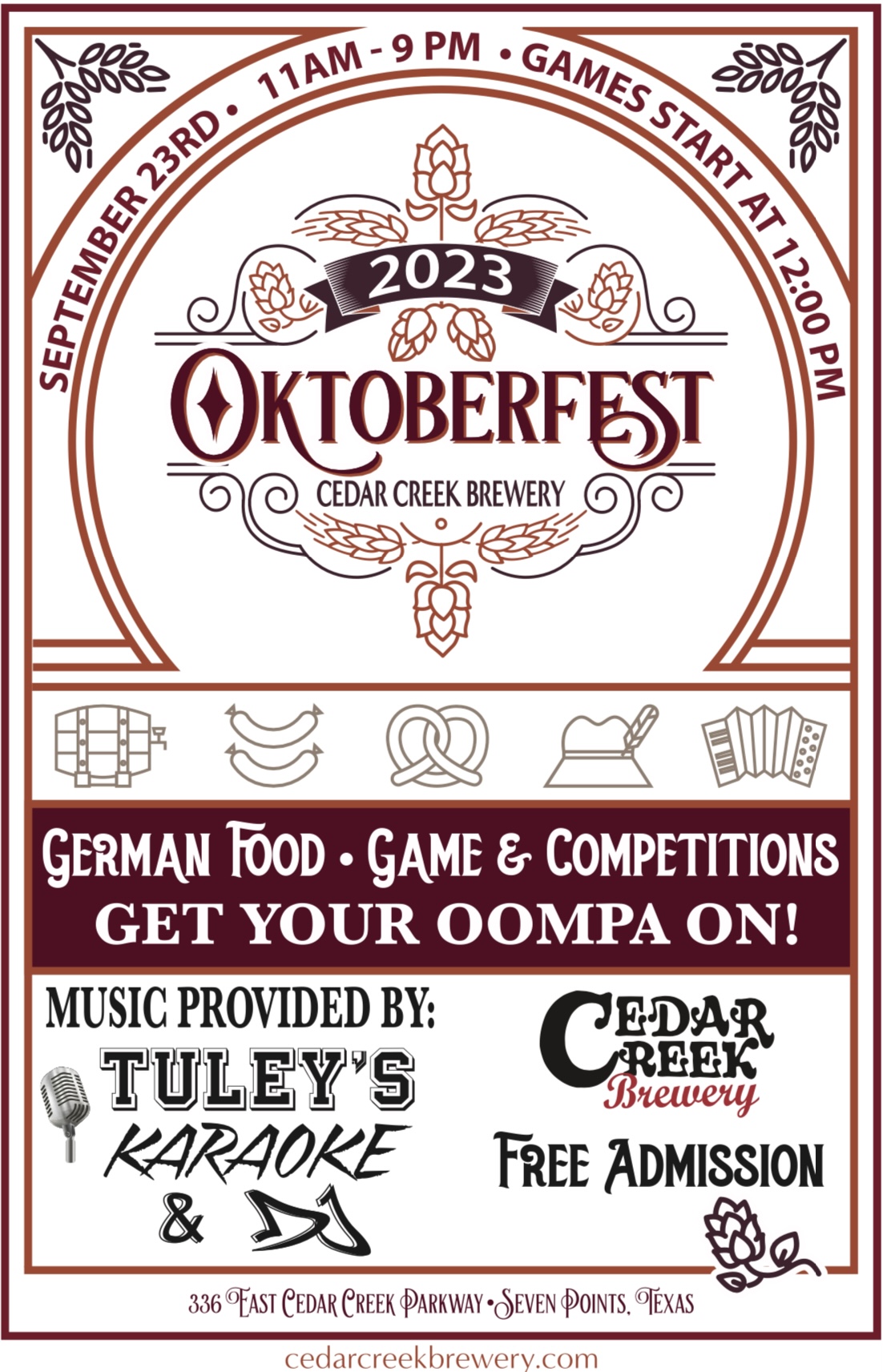 Oktoberfest at Cedar Creek Brewert 1 octoberfest CedarCreekLake.Online