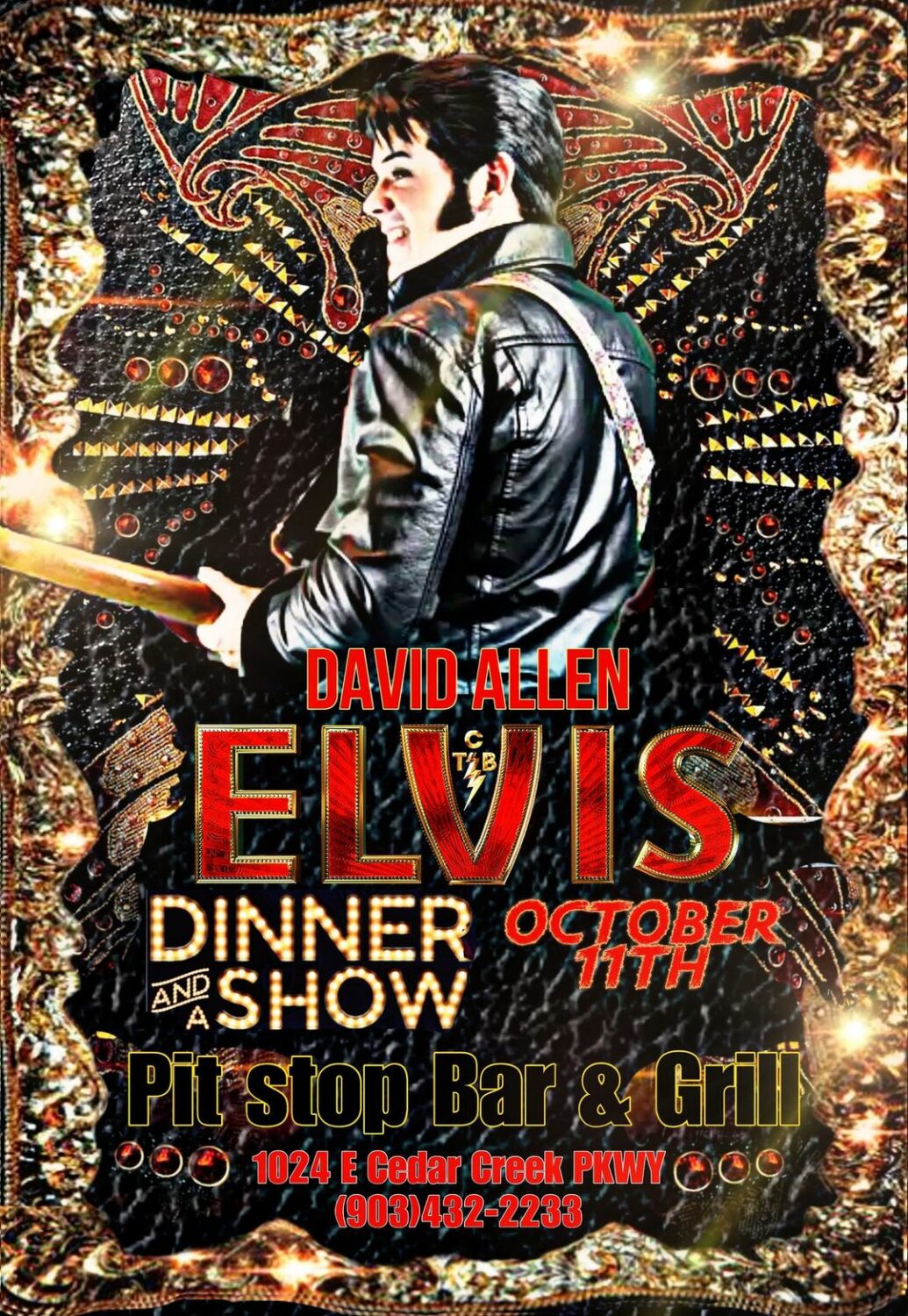 David Allen Elvis Impersonator Dinner And A Show at The Pit Stop Bar and Grill