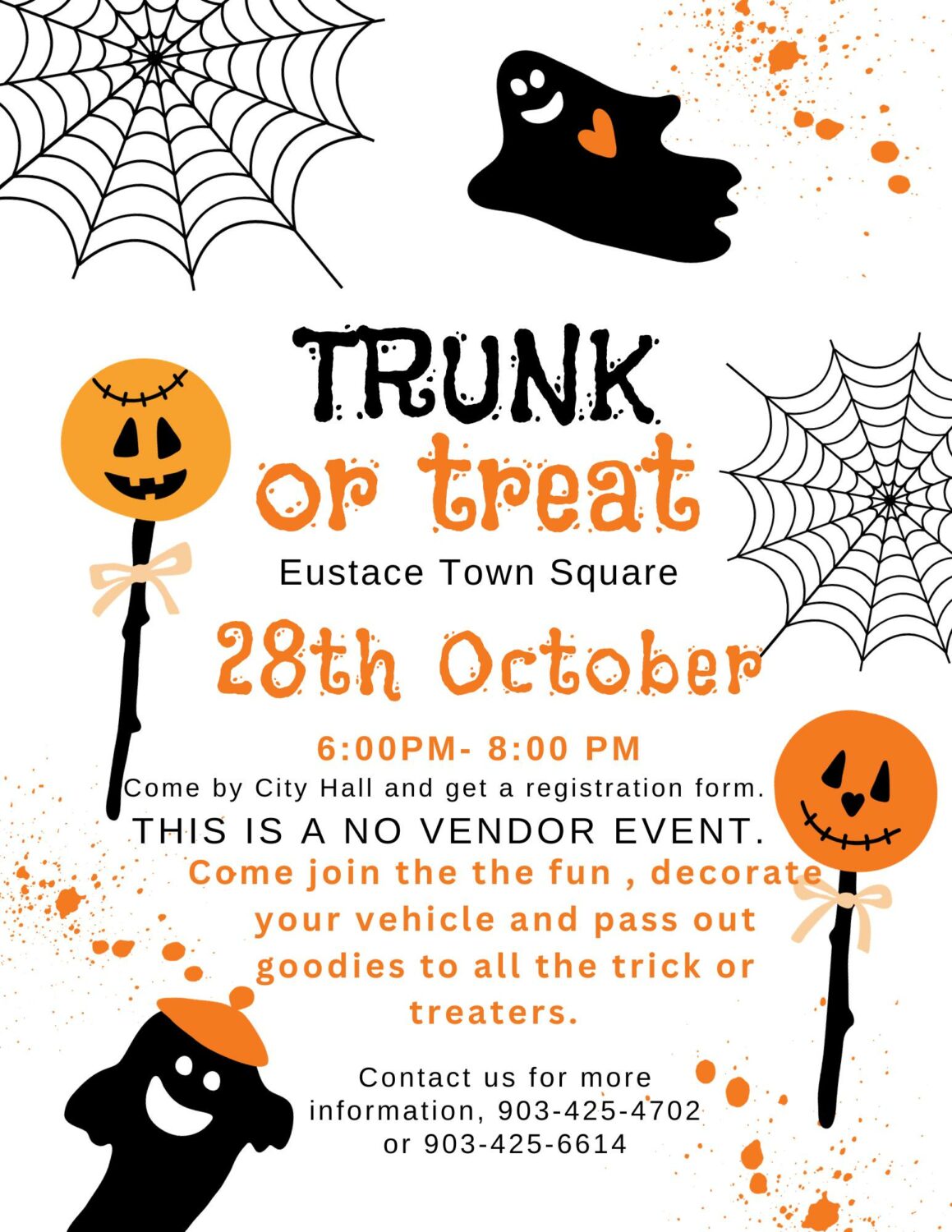 Trunk Or Treat at the Eustace Town Square