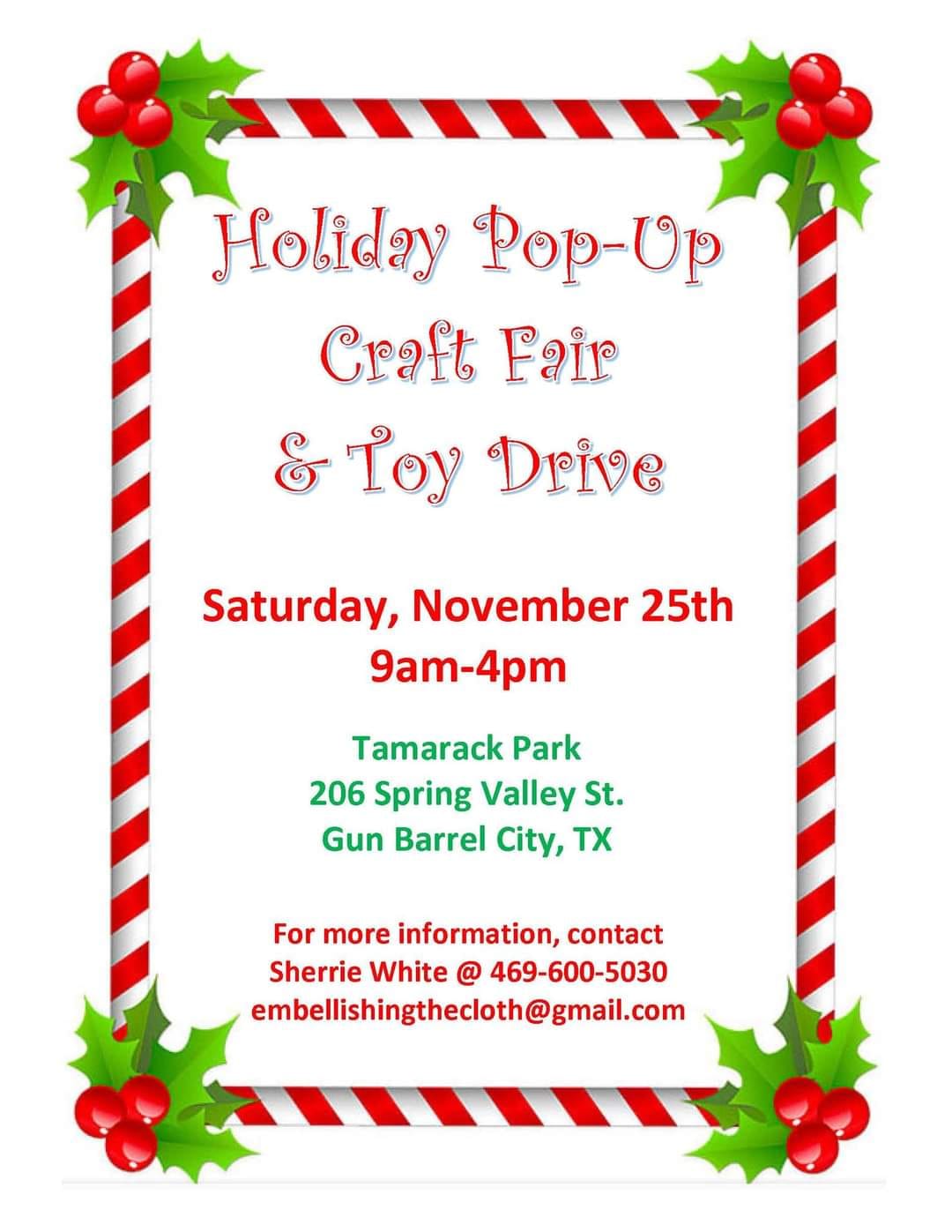 Holiday Pop-Up Craft Fair and Toy Drive 1 Holiday popup cedarcreeklake.online