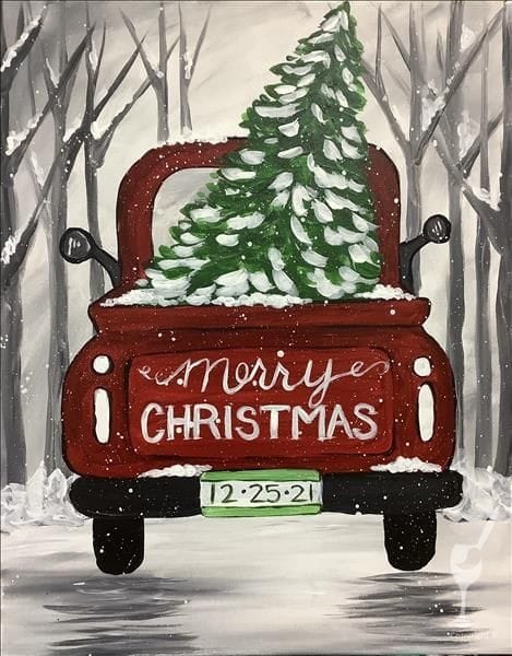 Christmas Truck Paint and Sip $50 per Person at Artful Thinking Gallery 2 christmas artful thinking cedarcreeklake.online