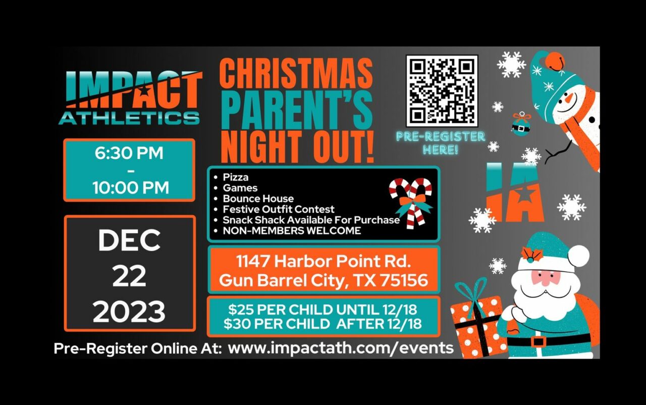 Christmas Parents Night Out at Impact Athletics 2 christmas parents night out cedarcreeklake.online