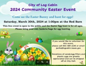 Log Cabin Community Easter Event