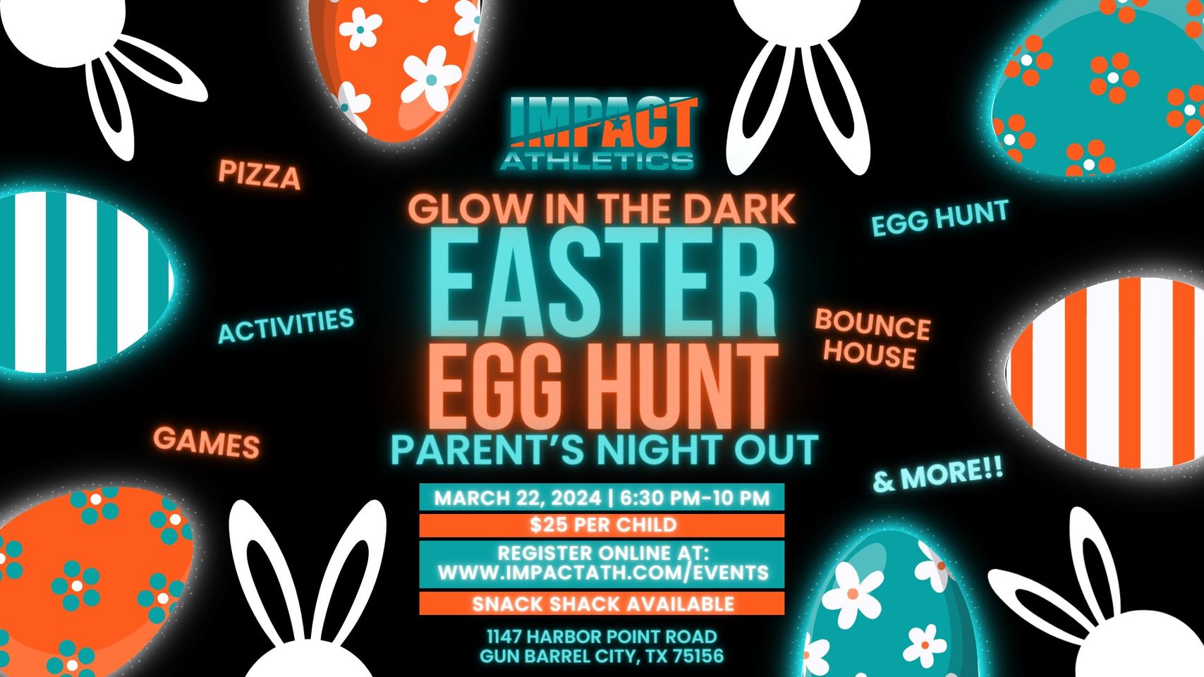 Impact Athletics Glow Easter Egg Hunt Parents Night Out 1 Impact athletics glow hunt cedarcreeklake.online
