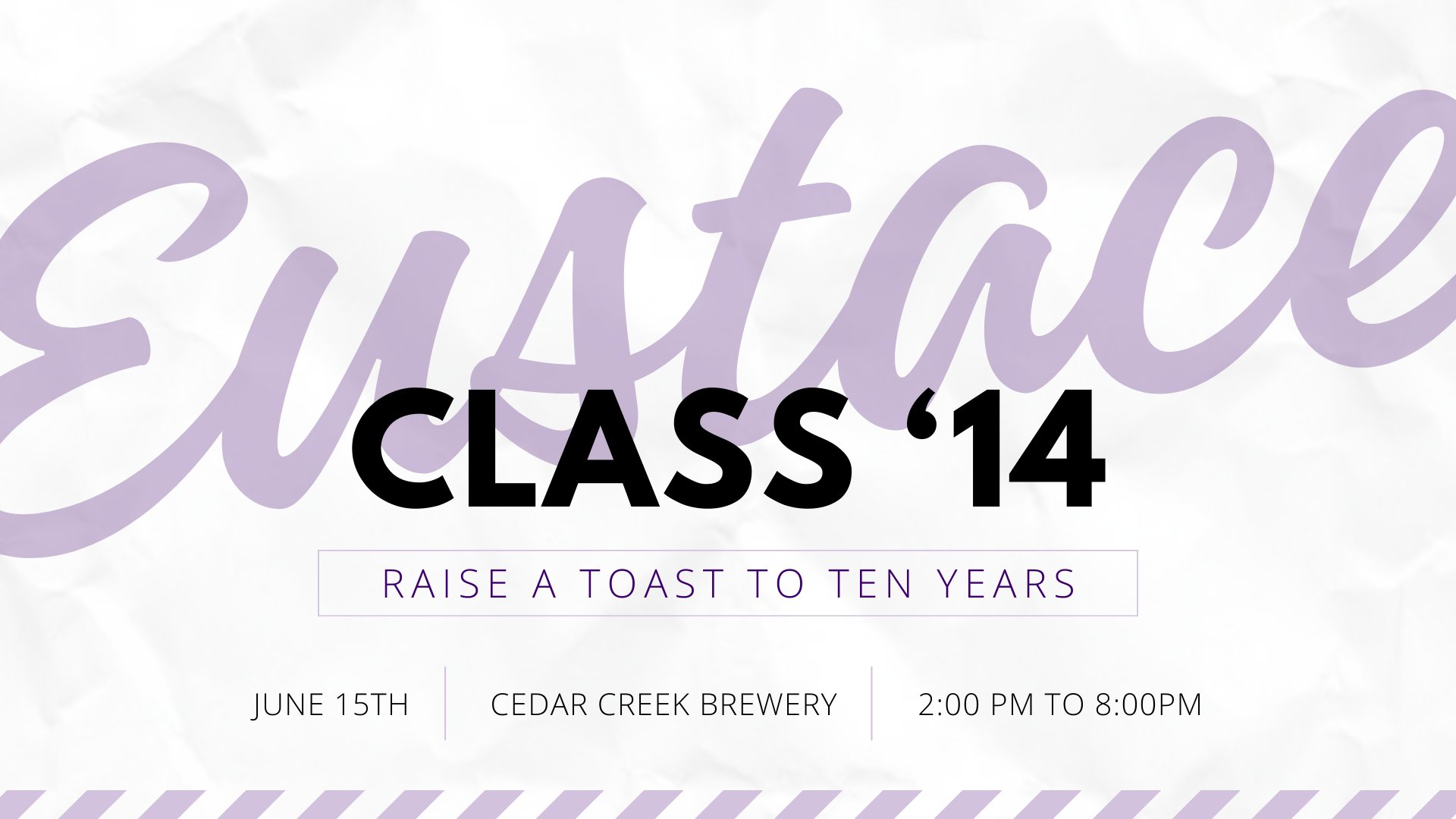 Eustace Class of '14 at Cedar Creek Brewery 1 EUSTACE CLASS cedarcreeklake.online