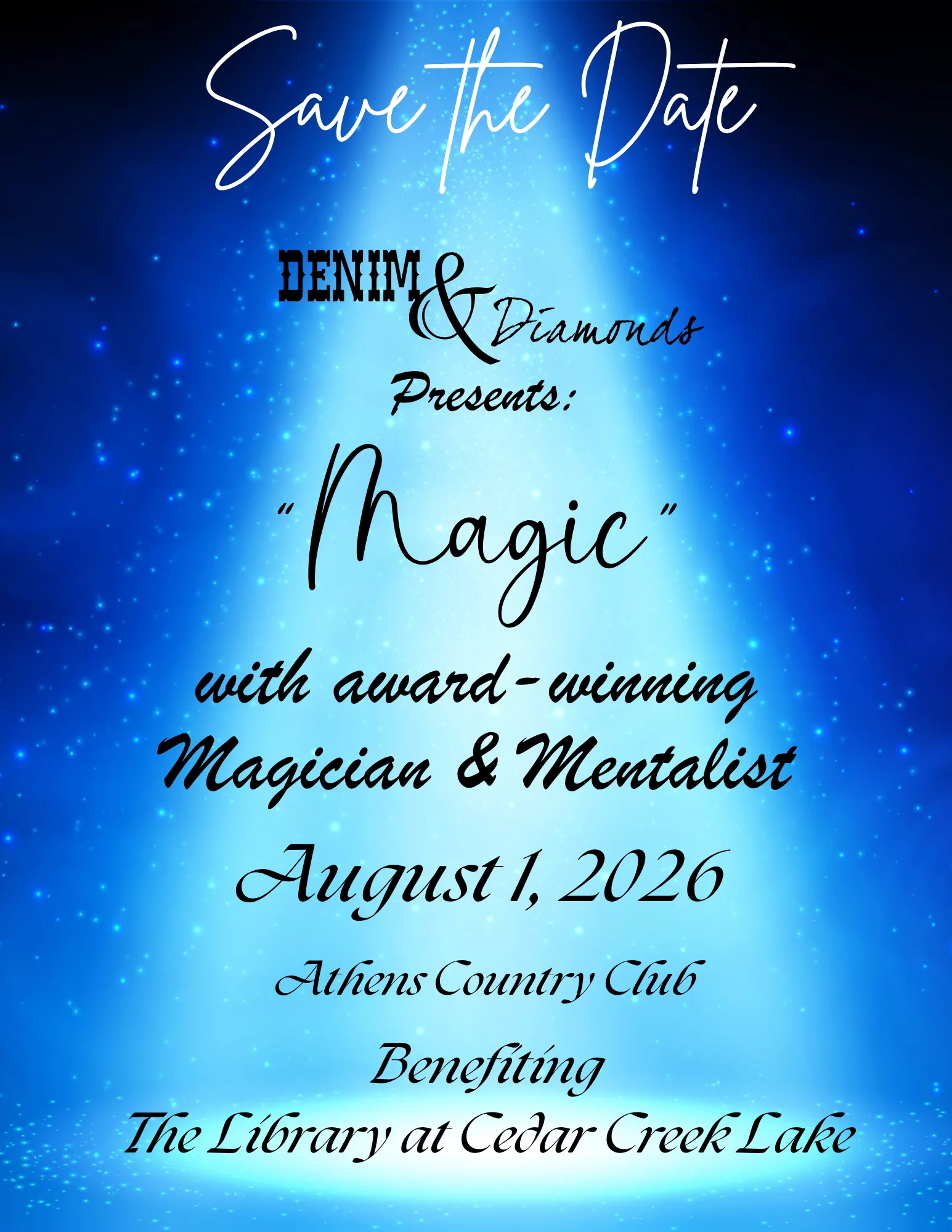 Denim & Diamonds presents Magic 26 Denim Diamonds Magic Poster Draft CedarCreekLake.Online
