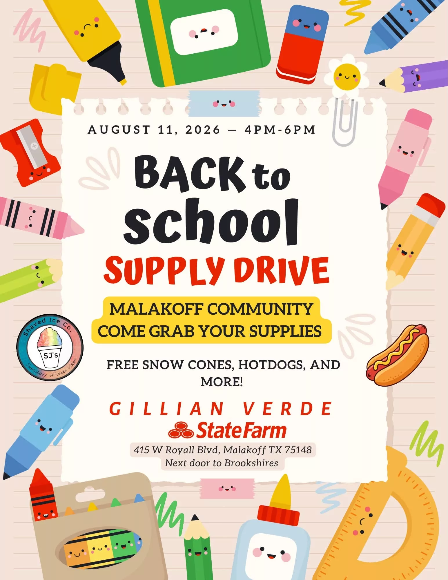 Back to School Supply Drive 19 back to school supply drive CedarCreekLake.Online